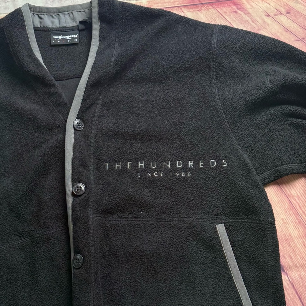 💵The Hundreds Men's Black Cardigan Sweater Size Large